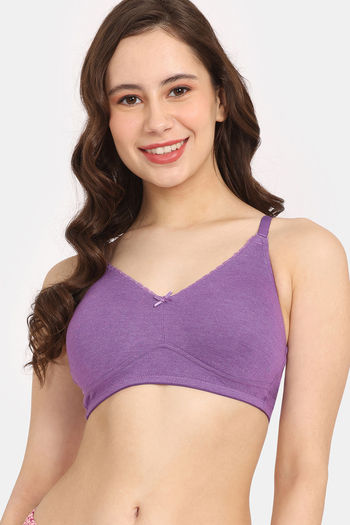 Buy Rosaline Cyber Grove Everyday Double Layered Non Wired 3/4th Coverage T-Shirt Bra - Crushed Grape
